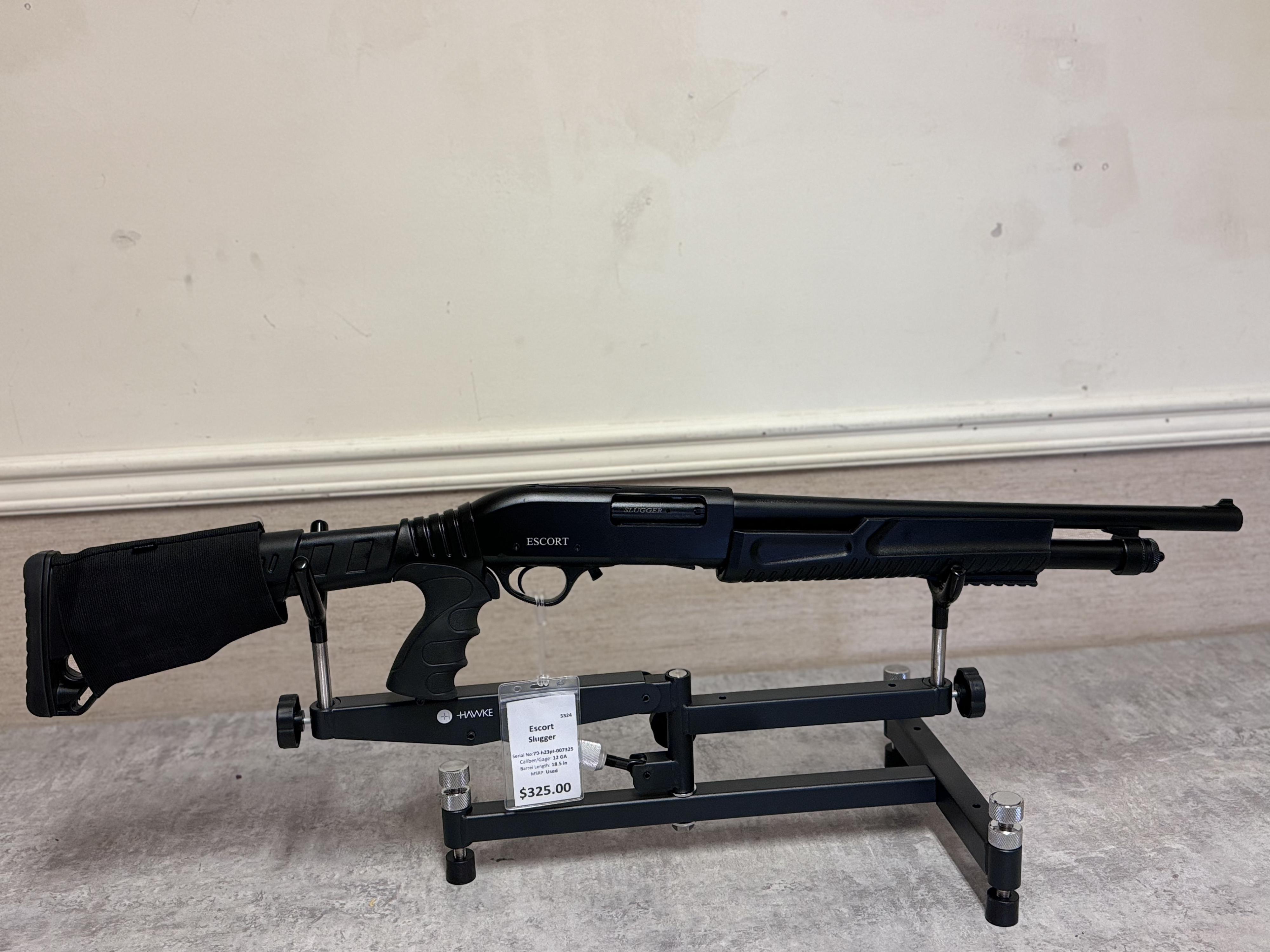 ESCORT View more from ESCORT availability features an improved cheek weld and a 5-shell holder in the buttstock 