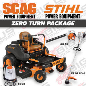 servicing the Tiger Cat for sit down zero turns. Stihl equipment included are BR600 backpack blower 