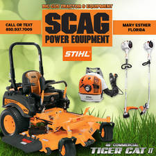 servicing the Tiger Cat for sit down zero turns. Stihl equipment included are BR600 backpack blower 