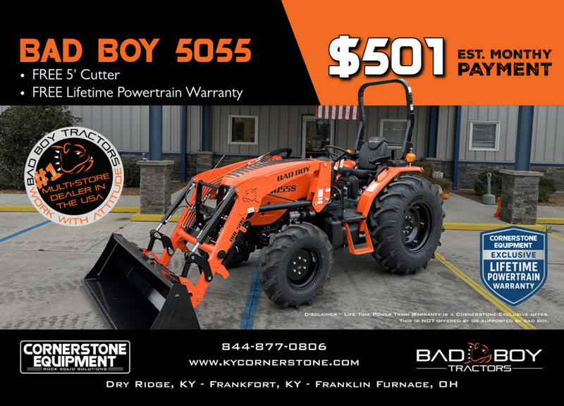 new Bad Boy Tractor Models that just hit the lot 5055 - Shuttle Transmission Vehicle Type Tractor Category Utility Tractor Payments Get an Estimate for Your Payment Payment Frequency 