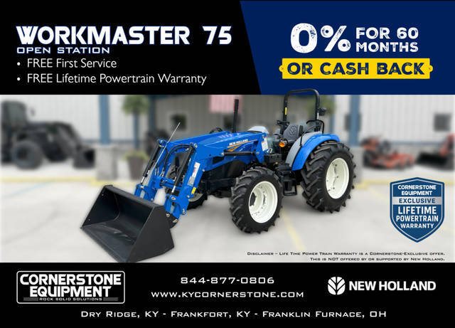 your long work days easier by providing maximum comfort in any weather for minimum cost Workmaster 75 Open Station Vehicle Type Tractor Category Utility Tractor Payments Get an Estimate for Your Payment Payment Frequency 