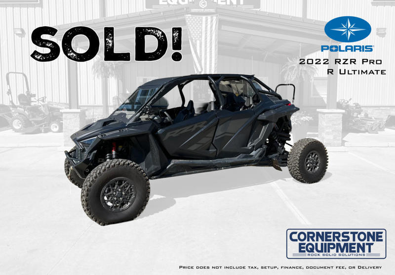 the most of it RZR Pro R Ultimate Vehicle Type Utility Vehicle Category Side by Side Engine Hours 110 Odometer 1300 mi Fuel Type Gas Payments Get an Estimate for Your Payment Payment Frequency 