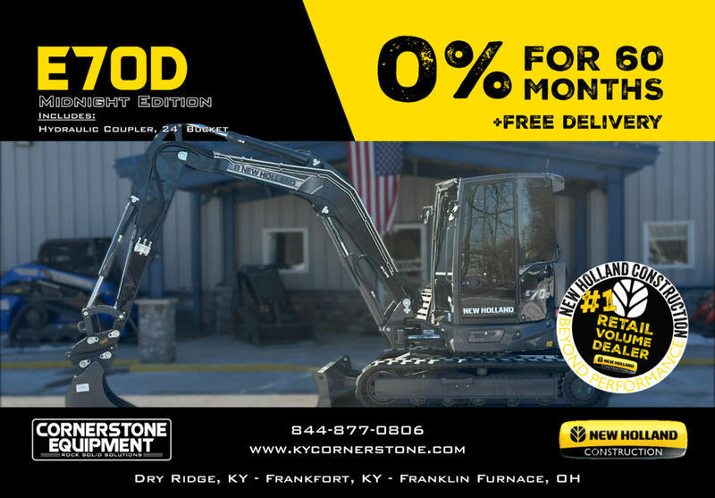 New Holland Construction Model Midi Excavators E70D Midnight Edition Vehicle Type Excavator Category Excavator Payments Get an Estimate for Your Payment Payment Frequency Midi Excavators E70D Midnight Edition Vehicle Type Excavator Category Excavator Payments Get an Estimate for Your Payment Payment Frequency 