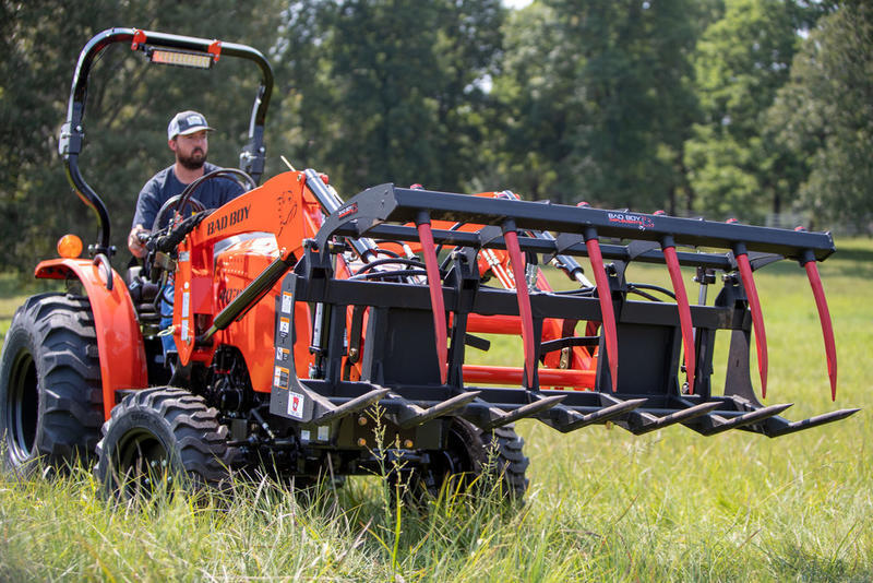 Bad Boy Model Front Grapple Large Vehicle Type Attachment / Implement Category Grapples Manufacturer Info Chassis Hitch/Type Quick Attach Dimensions Width 70 Front Grapple Large Vehicle Type Attachment / Implement Category Grapples Manufacturer Info Chassis Hitch/Type Quick Attach Dimensions Width 70 