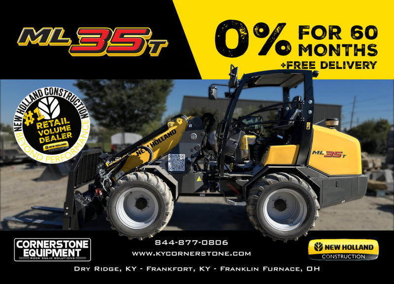 New Holland Construction Model ML35T Vehicle Type Loader Category Small Articulated Loader Payments Get an Estimate for Your Payment Payment Frequency ML35T is suitable for landscapers focused on clearing sidewalks or fenced-in areas with limited space. Machine length without a bucket comes in at 160.1 inches 