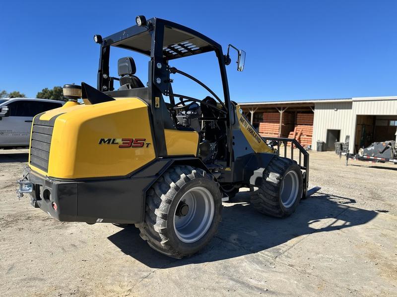 New Holland Construction Model ML35T Vehicle Type Loader Category Small Articulated Loader Payments Get an Estimate for Your Payment Payment Frequency ML35T is suitable for landscapers focused on clearing sidewalks or fenced-in areas with limited space. Machine length without a bucket comes in at 160.1 inches 