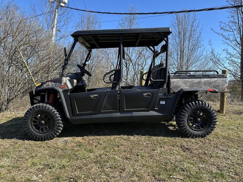 Bad Boy Model Bandit 750 Crew Cab Vehicle Type Utility Vehicle Category Utility Manufacturer Info Engine Stroke 4 Cylinder Liners SINGLE Engine Type OHC Engine Manufacturer BANDIT Engine boasts a 735cc engine with more seats so you can bring more people along for the ride. Features may include 