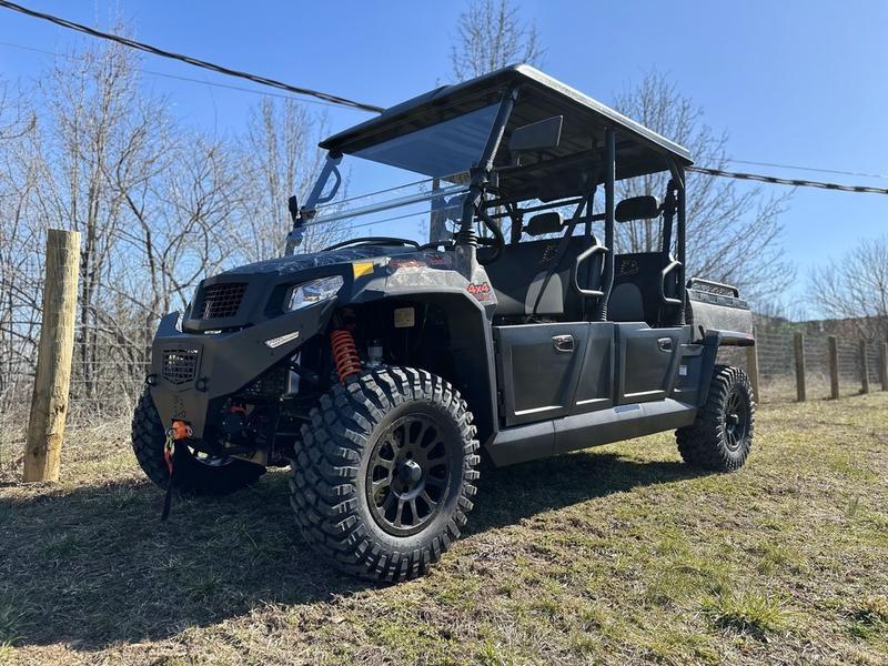 Bad Boy Model Bandit 750 Crew Cab Vehicle Type Utility Vehicle Category Utility Manufacturer Info Engine Stroke 4 Cylinder Liners SINGLE Engine Type OHC Engine Manufacturer BANDIT Engine boasts a 735cc engine with more seats so you can bring more people along for the ride. Features may include 