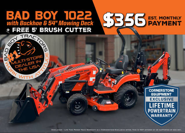 Bad Boy Model 1022 w/ Backhoe and 54 1022 w/ Backhoe and 54 