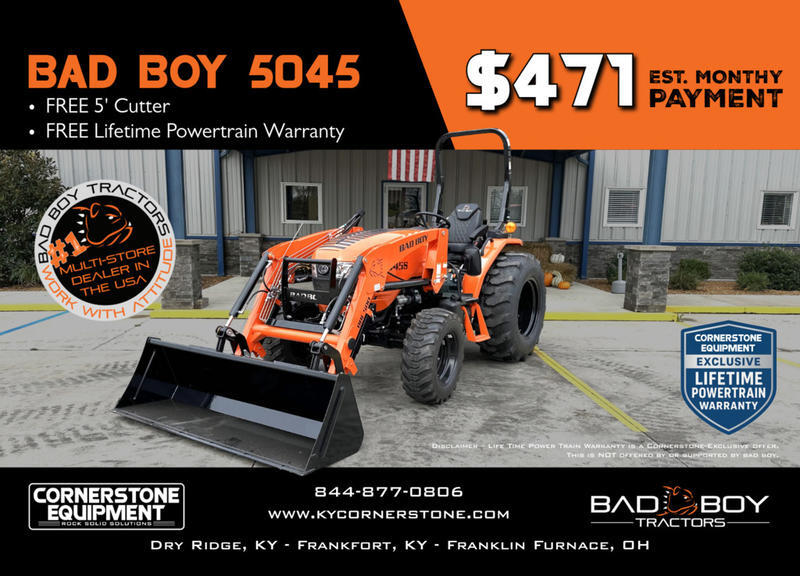 new Bad Boy Tractor Models that just hit the lot 5045 - Shuttle Transmission Vehicle Type Tractor Category Compact Payments Get an Estimate for Your Payment Payment Frequency 