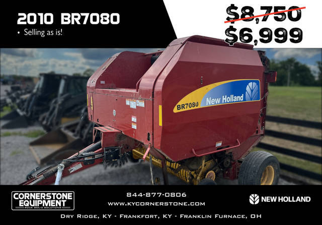 New Holland Model BR7080 Vehicle Type Hay Category Round Balers Payments Get an Estimate for Your Payment Payment Frequency BR7080 Vehicle Type Hay Category Round Balers Payments Get an Estimate for Your Payment Payment Frequency 