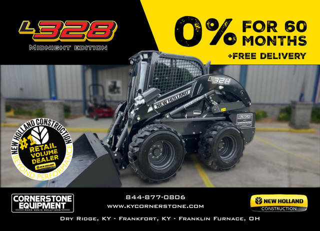 New Holland Construction Model L328 Skid Steer MIDNIGHT EDITION Vehicle Type Skid Steers Category Skid Steers Payments Get an Estimate for Your Payment Payment Frequency L328 Skid Steer MIDNIGHT EDITION Vehicle Type Skid Steers Category Skid Steers Payments Get an Estimate for Your Payment Payment Frequency 