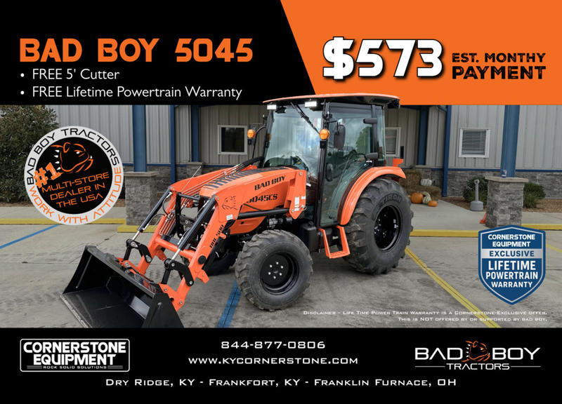 new Bad Boy Tractor Models that just hit the lot 5045 Cab - Shuttle Transmission Vehicle Type Tractor Category Utility Tractor Payments Get an Estimate for Your Payment Payment Frequency 