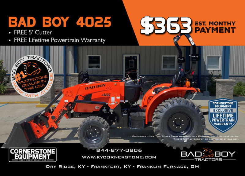 Bad Boy Model 4025 Vehicle Type Tractor Category Compact Payments Get an Estimate for Your Payment Payment Frequency 4025 Vehicle Type Tractor Category Compact Payments Get an Estimate for Your Payment Payment Frequency 
