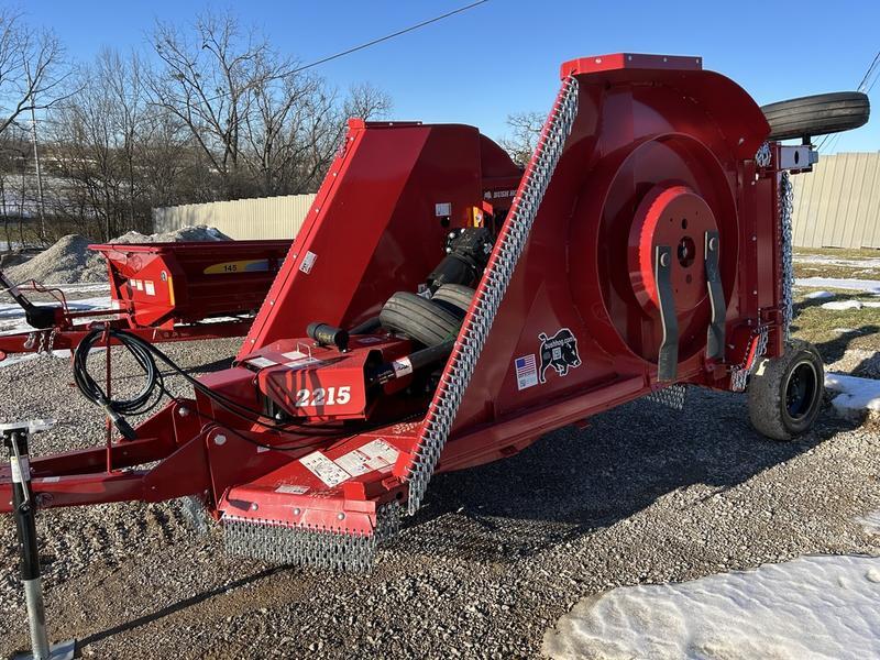 Bush Hog 2215 Flex-Wing rotary cutter is designed to cut grass 