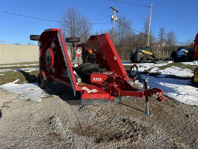 Bush Hog 2215 Flex-Wing rotary cutter is designed to cut grass 